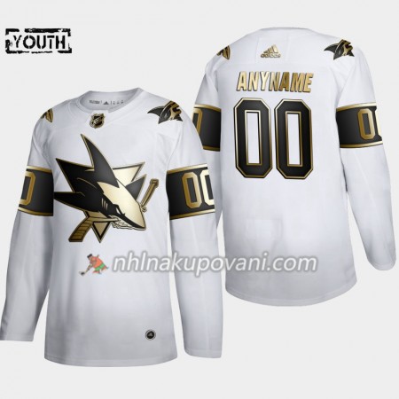 San Jose Sharks Dresy med eget tryck Adidas 2019-2020 Golden Edition Bílá Authentic - Dětské San Jose Sharks Dresy med eget tryck Adidas 2019-2020 Golden Edition Bílá Authentic - Dětské